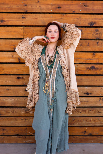 Burlap Wandering Livestock Cropped Jacket