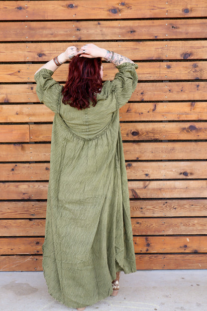 Evening Waves Duster Dress in Olive