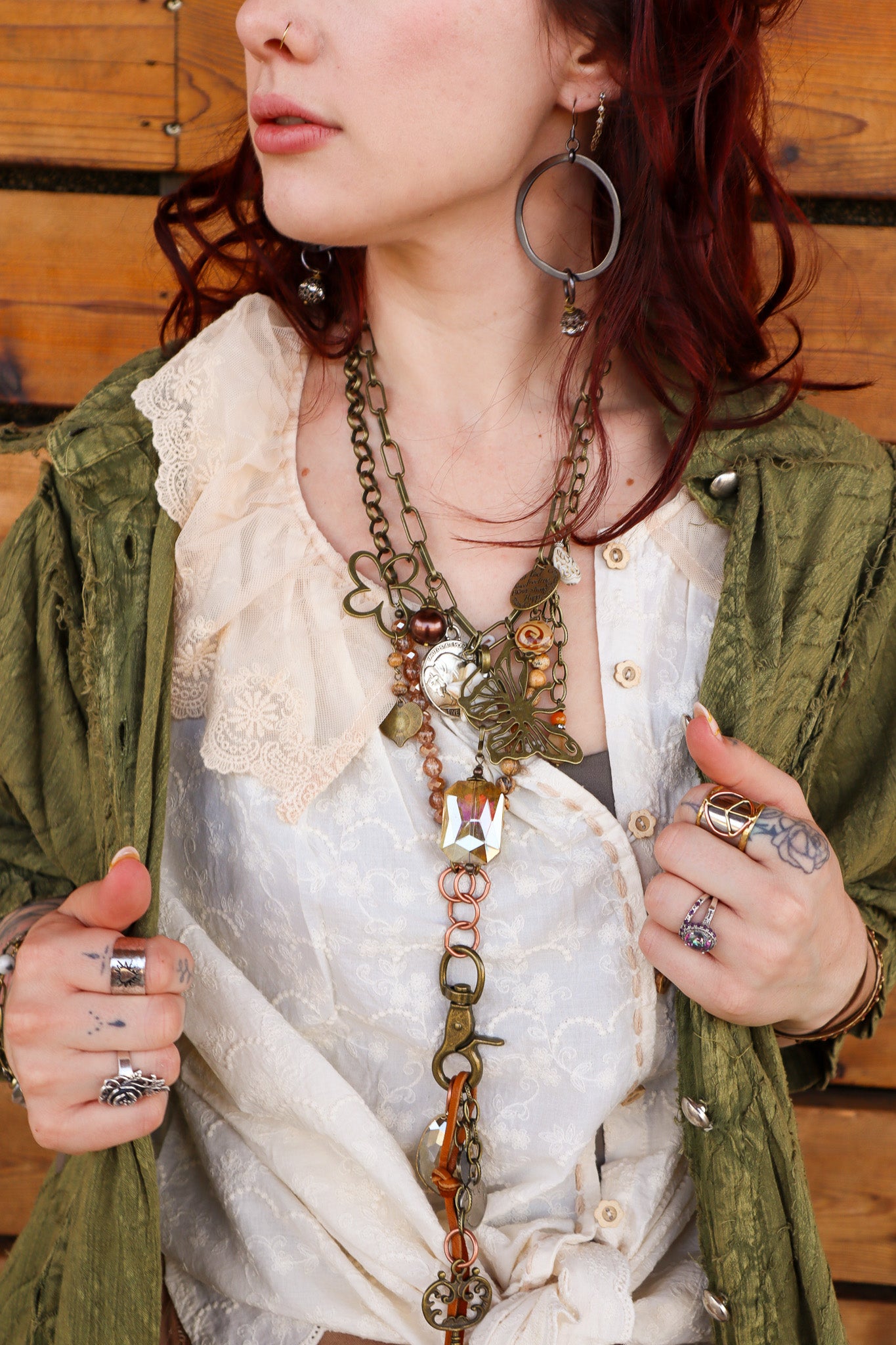 Gypsy Junk Necklace in Natural