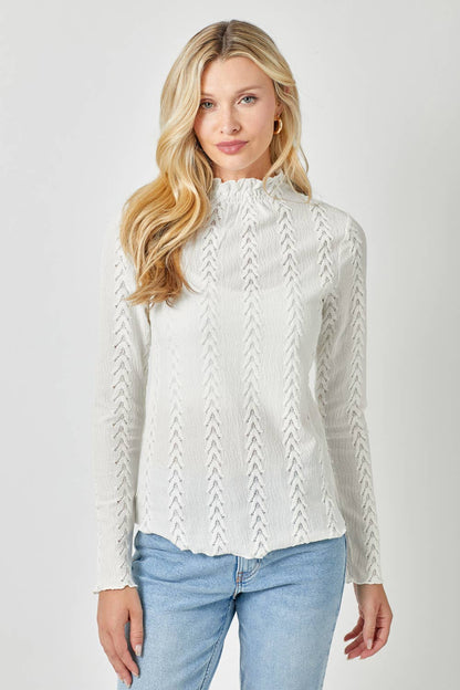 The Everest Lettuce Edge Textured Top