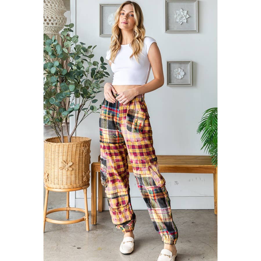 SALE Not the First Rodeo Plaid Jogger Pants