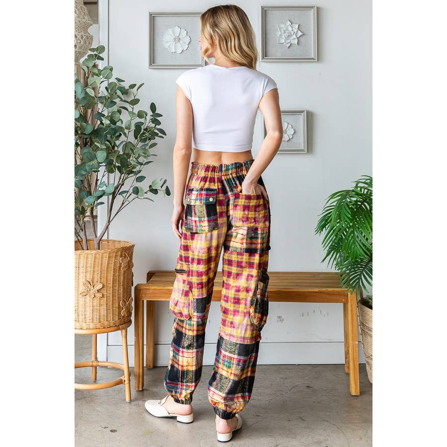 SALE Not the First Rodeo Plaid Jogger Pants