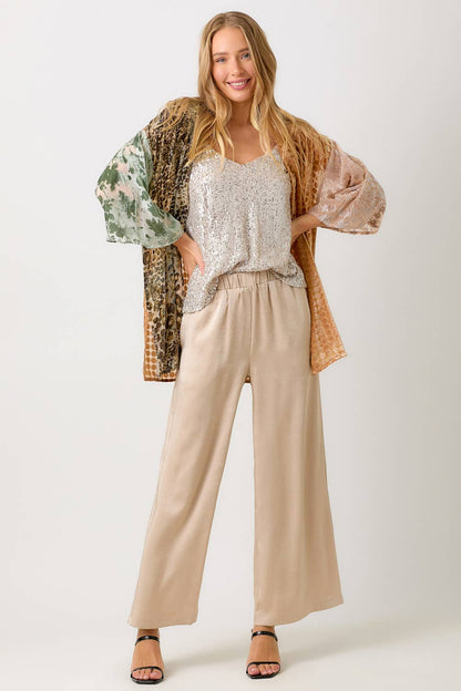 Final Sale - Victoria Effortless Mixed Print Burn-Out Kimono