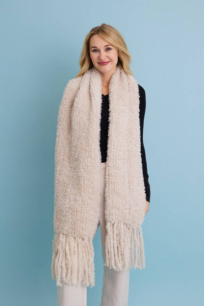 Sale - Ultra Soft Boucle Fringe Blanket Scarf