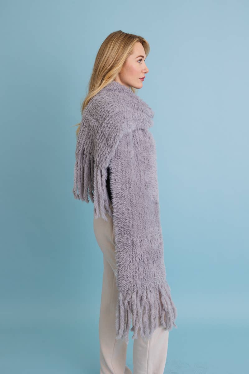 Sale - Ultra Soft Boucle Fringe Blanket Scarf