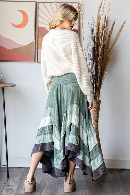 Wanderlust Boheme Layered Maxi Skirt