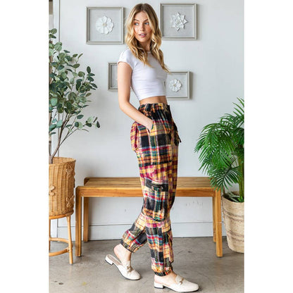 SALE Not the First Rodeo Plaid Jogger Pants