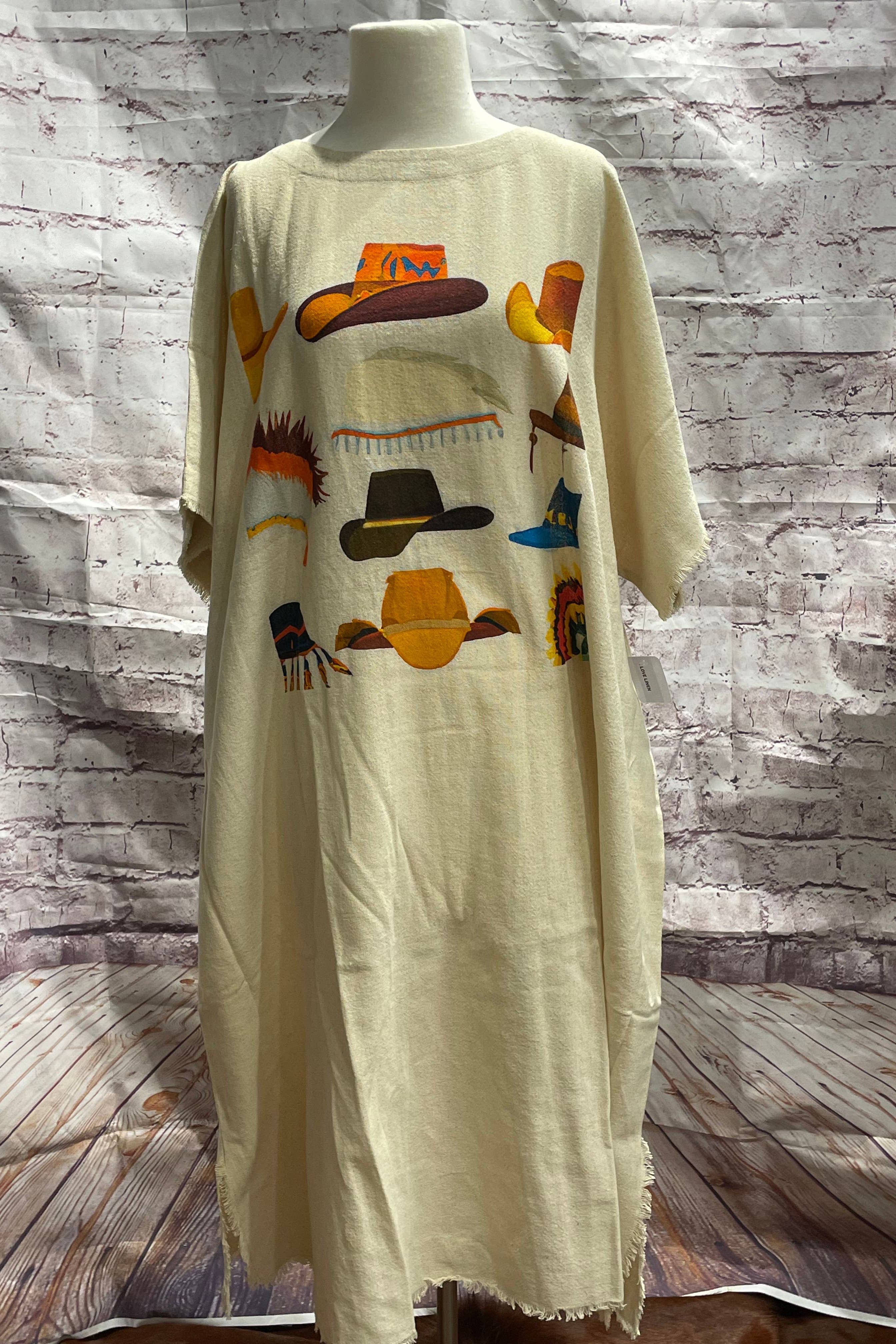 So Simple So Boho Kaftan Dress in Cowboy Hat Graphic