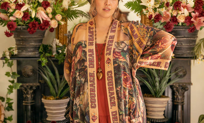 Courage Dear Kimono Duster Robe