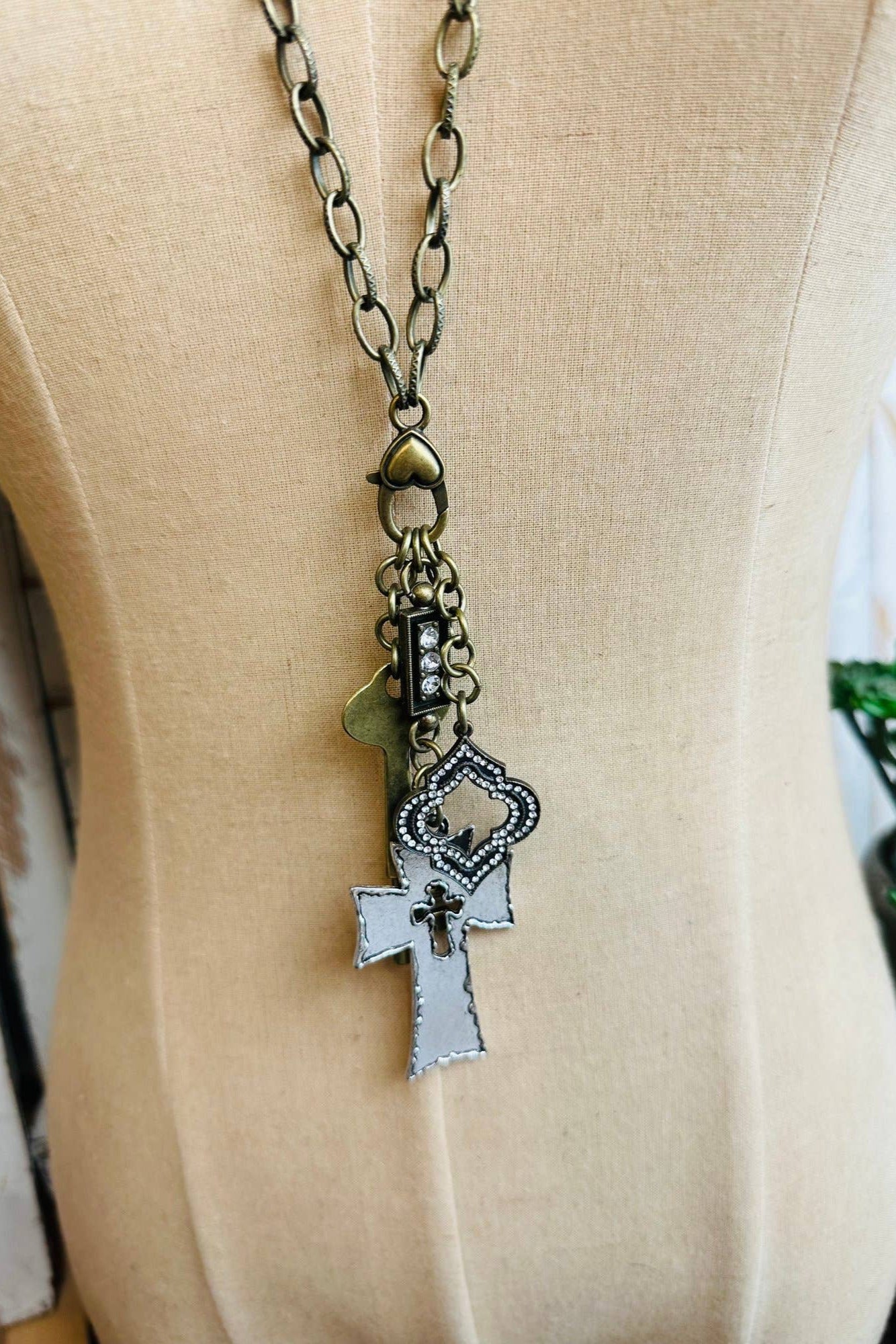 Majestic Cross Layering Long Necklace