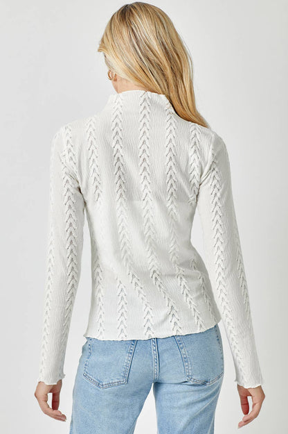 The Everest Lettuce Edge Textured Top