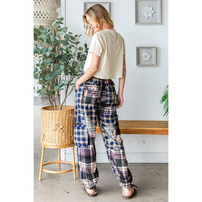 SALE Not the First Rodeo Plaid Jogger Pants