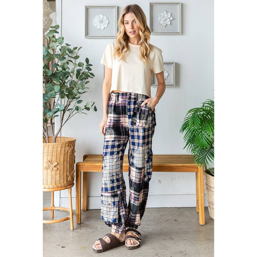 SALE Not the First Rodeo Plaid Jogger Pants