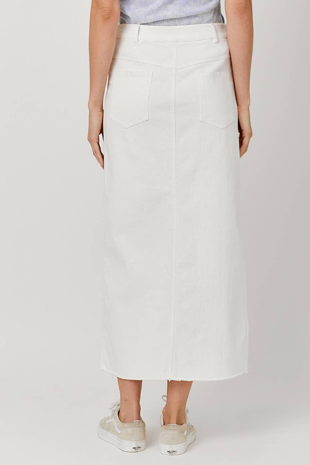 Sale - Everafter Washed Front Slit Midi Skirt