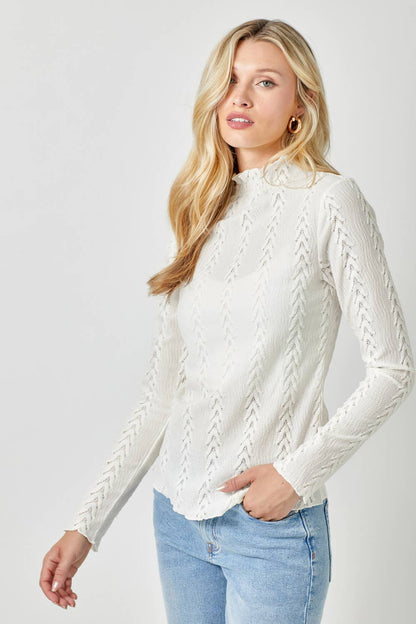 The Everest Lettuce Edge Textured Top