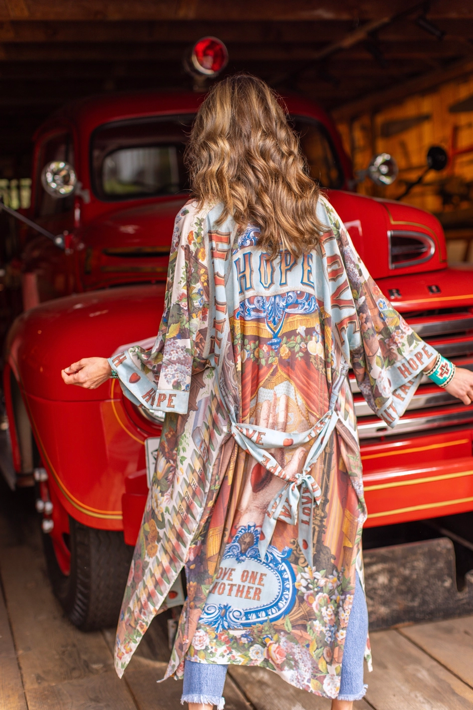 Love Language Duster Robe Kimono w/ Faith, Hope