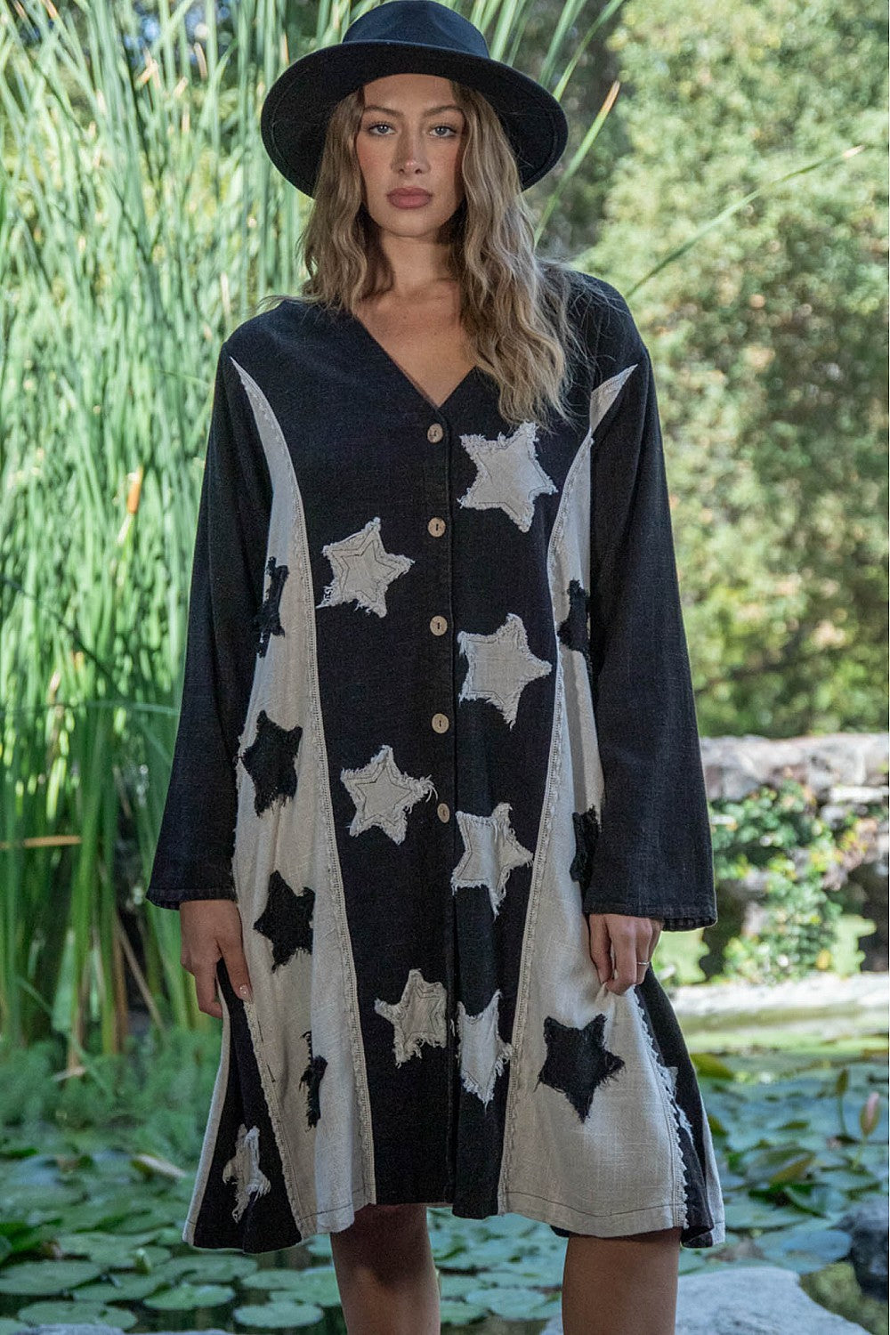 Reach for the Moon Star Appliqué Jacket