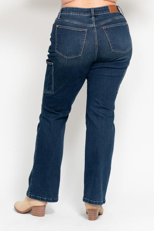 Judy Blue -The Indigo Cargo Bootcut Pant