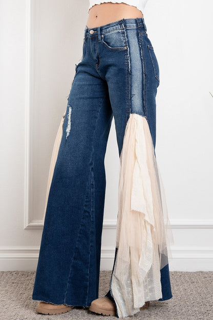 She's Got Rock & Roll Side Lace Insert Boheme Flares