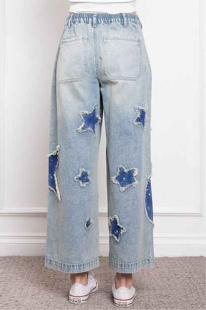 To the Stars and Back Wide leg Denim Pant