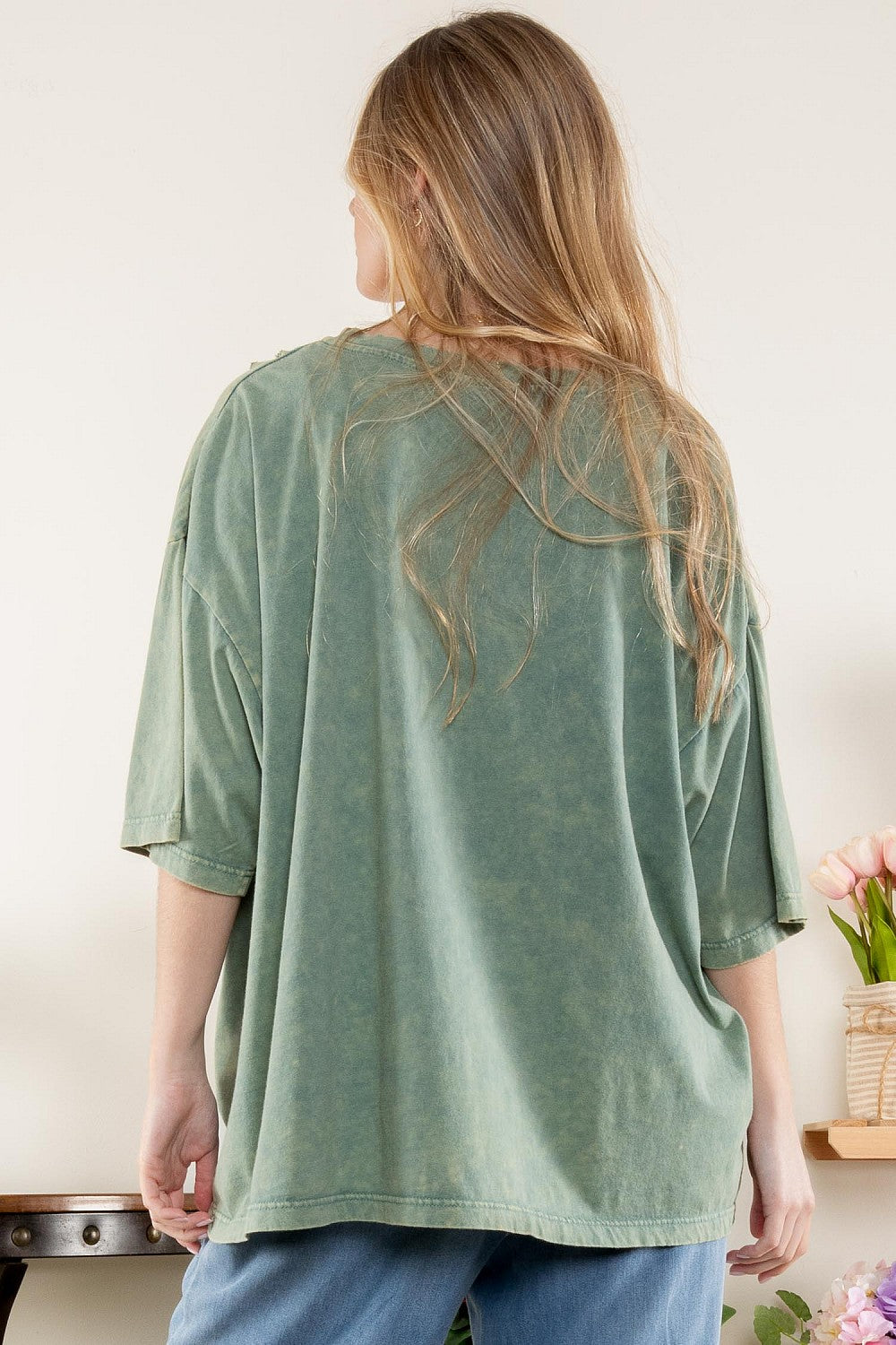 She's a Dream Mineral Washed Oversized Mermaid Tee