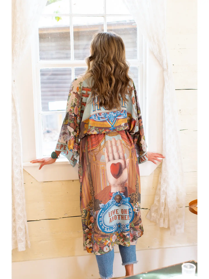 Love Language Duster Robe Kimono w/ Faith, Hope