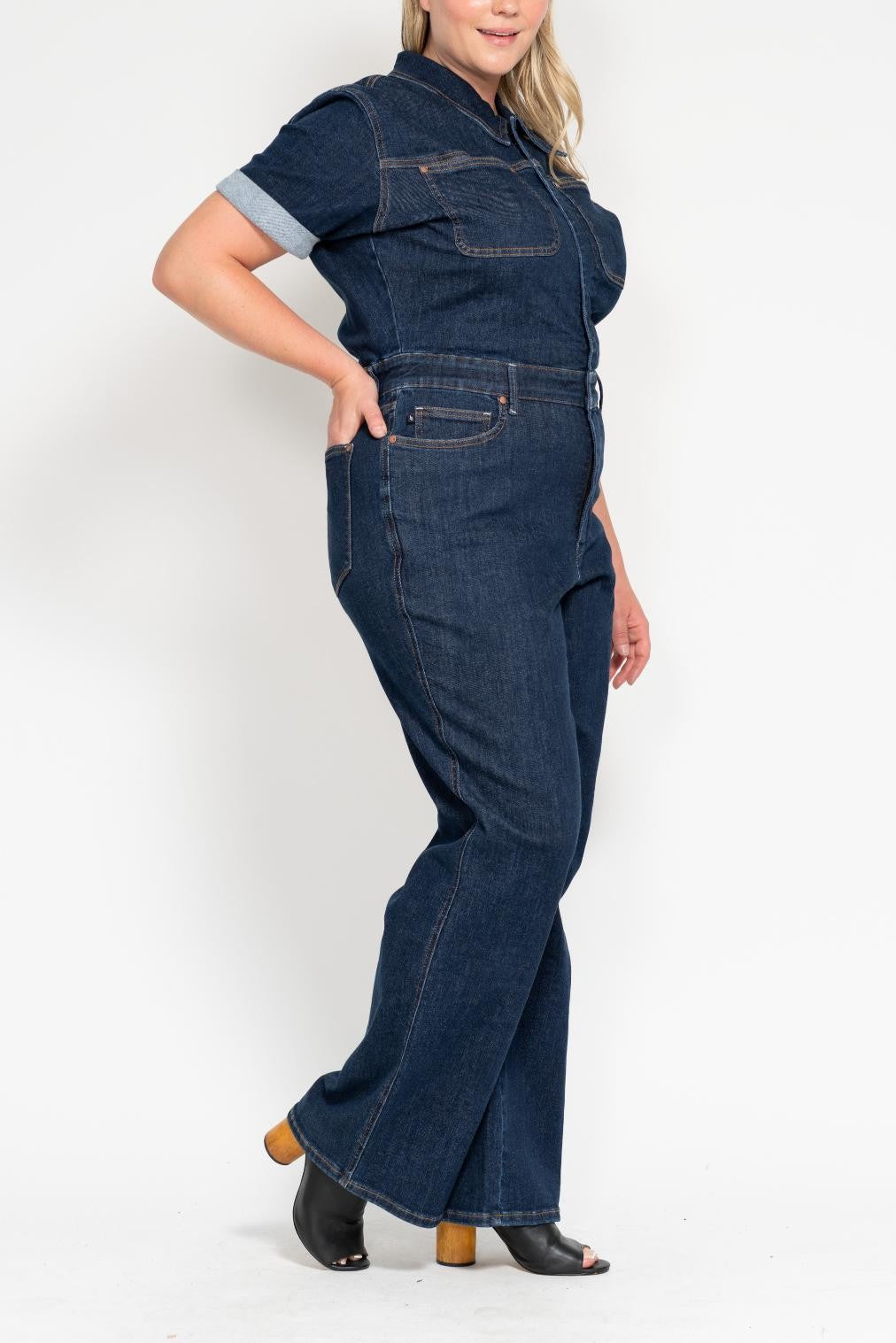 Judy Blue - The Jackson Jumpsuit Straight Leg w/ Tummy Control Small thru 3XL