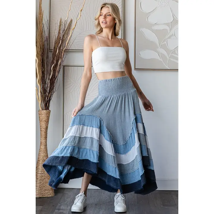 Wanderlust Boheme Layered Maxi Skirt