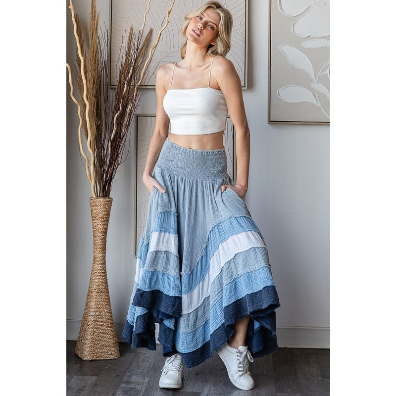 Wanderlust Boheme Layered Maxi Skirt