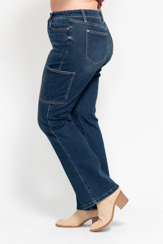 Judy Blue -The Indigo Cargo Bootcut Pant