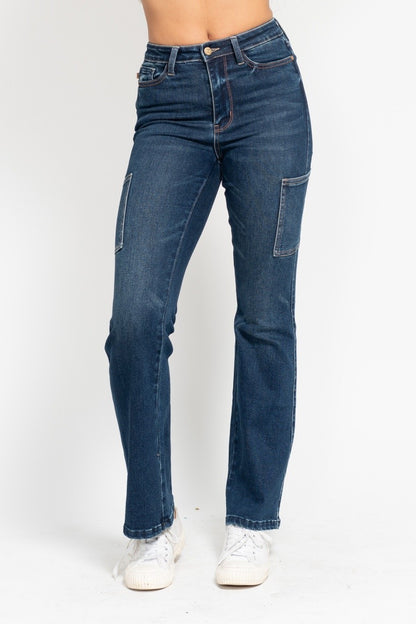 Judy Blue -The Indigo Cargo Bootcut Pant