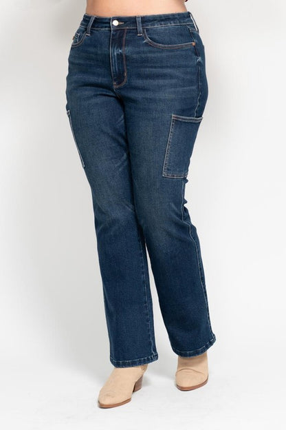 Judy Blue -The Indigo Cargo Bootcut Pant