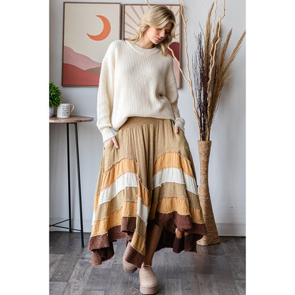 Wanderlust Boheme Layered Maxi Skirt