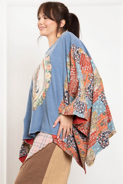 Lady Guadalupe Poncho Top