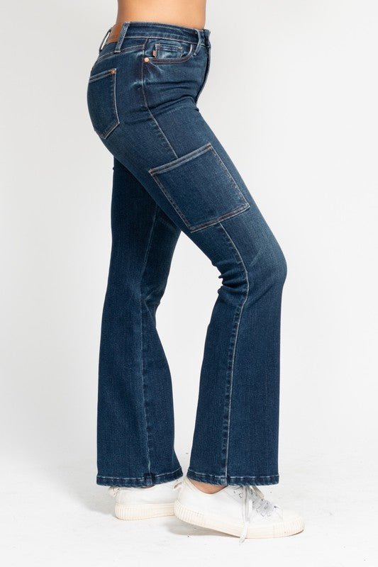 Judy Blue -The Indigo Cargo Bootcut Pant