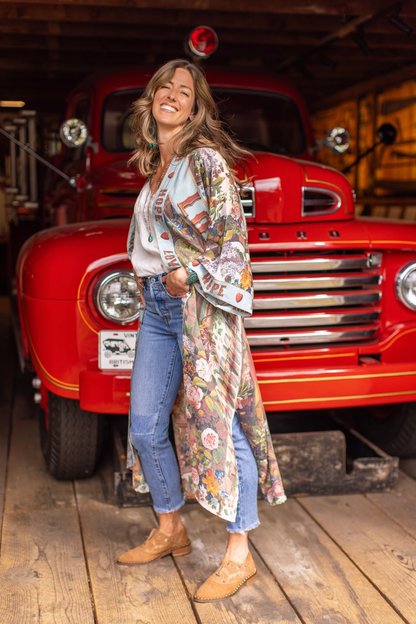 Love Language Duster Robe Kimono w/ Faith, Hope