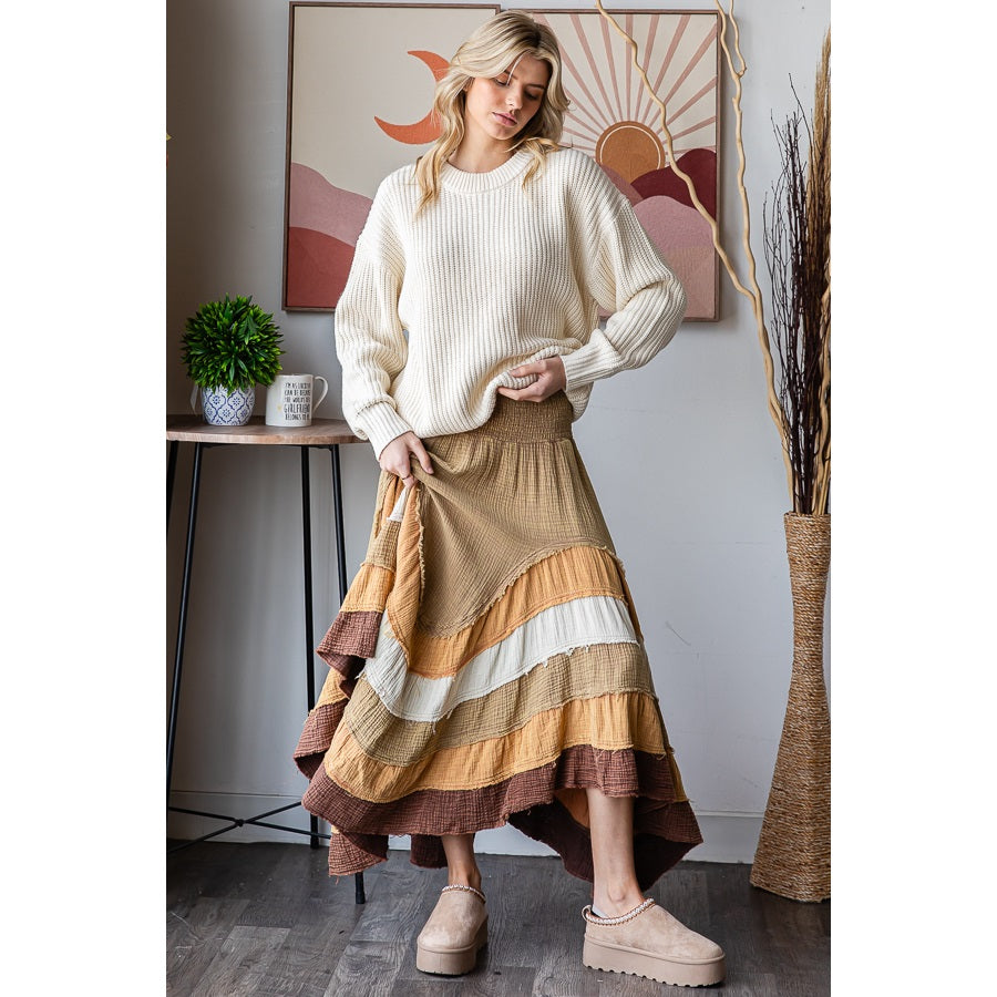 Wanderlust Boheme Layered Maxi Skirt