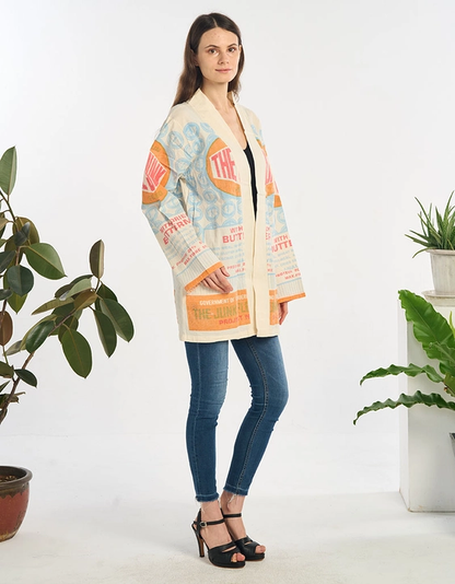 The Junk Printed Easy Breezy Cotton Cardigan