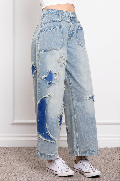 To the Stars and Back Wide leg Denim Pant