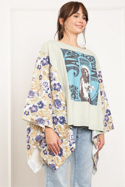 Take Another Little Piece of My Heart ~ Janis Joplin Poncho Top