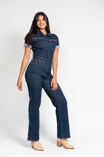 Judy Blue - The Jackson Jumpsuit Straight Leg w/ Tummy Control Small thru 3XL