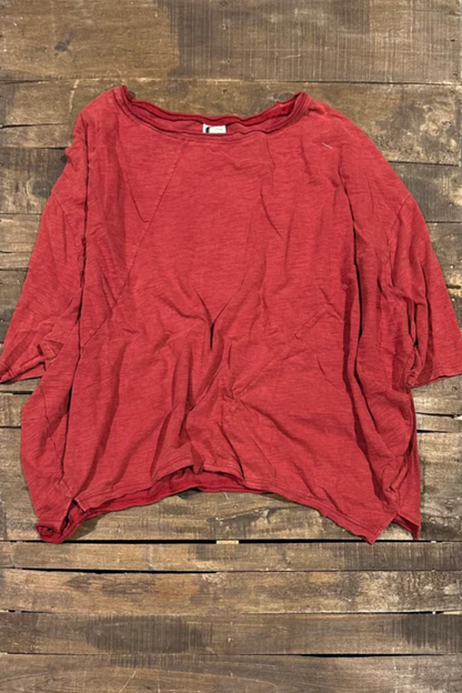 Be Free Cotton Oversized Mineral Washed Top