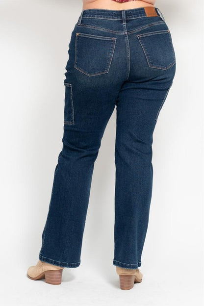 Judy Blue -The Indigo Cargo Bootcut Pant