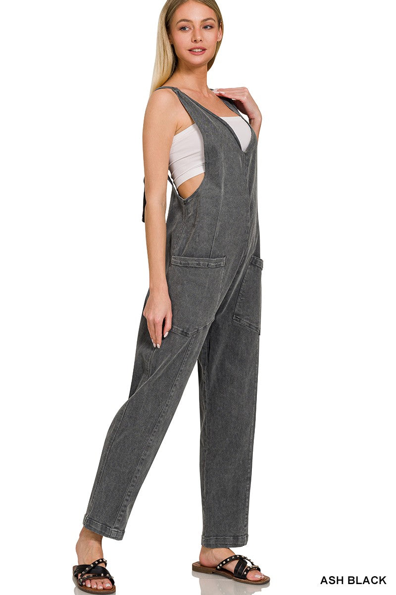 Sale Vikki Deep V Baggy Adjustable Overall