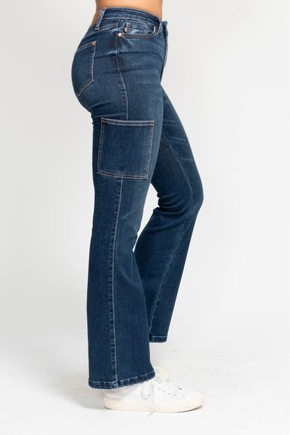 Judy Blue -The Indigo Cargo Bootcut Pant