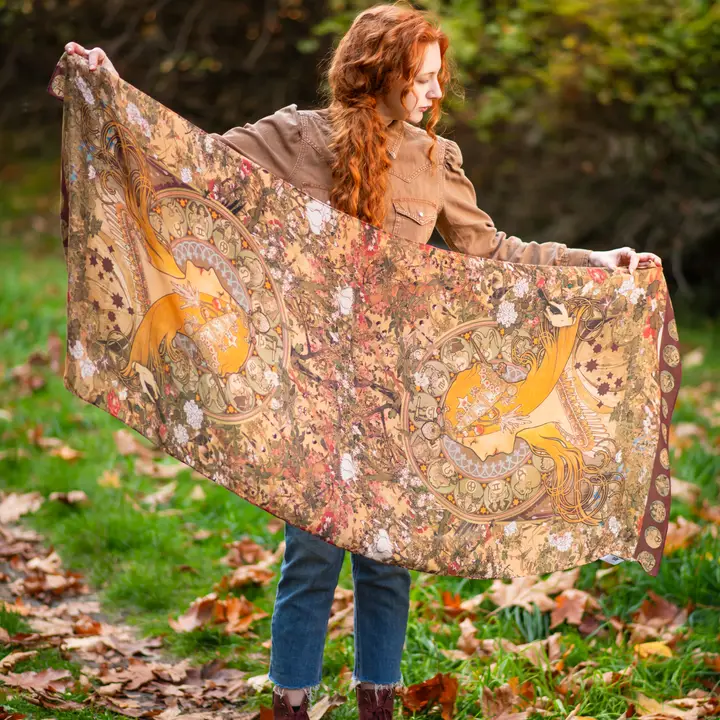 Dreamweaver Bohemian Scarf w/ Zodiac Signs