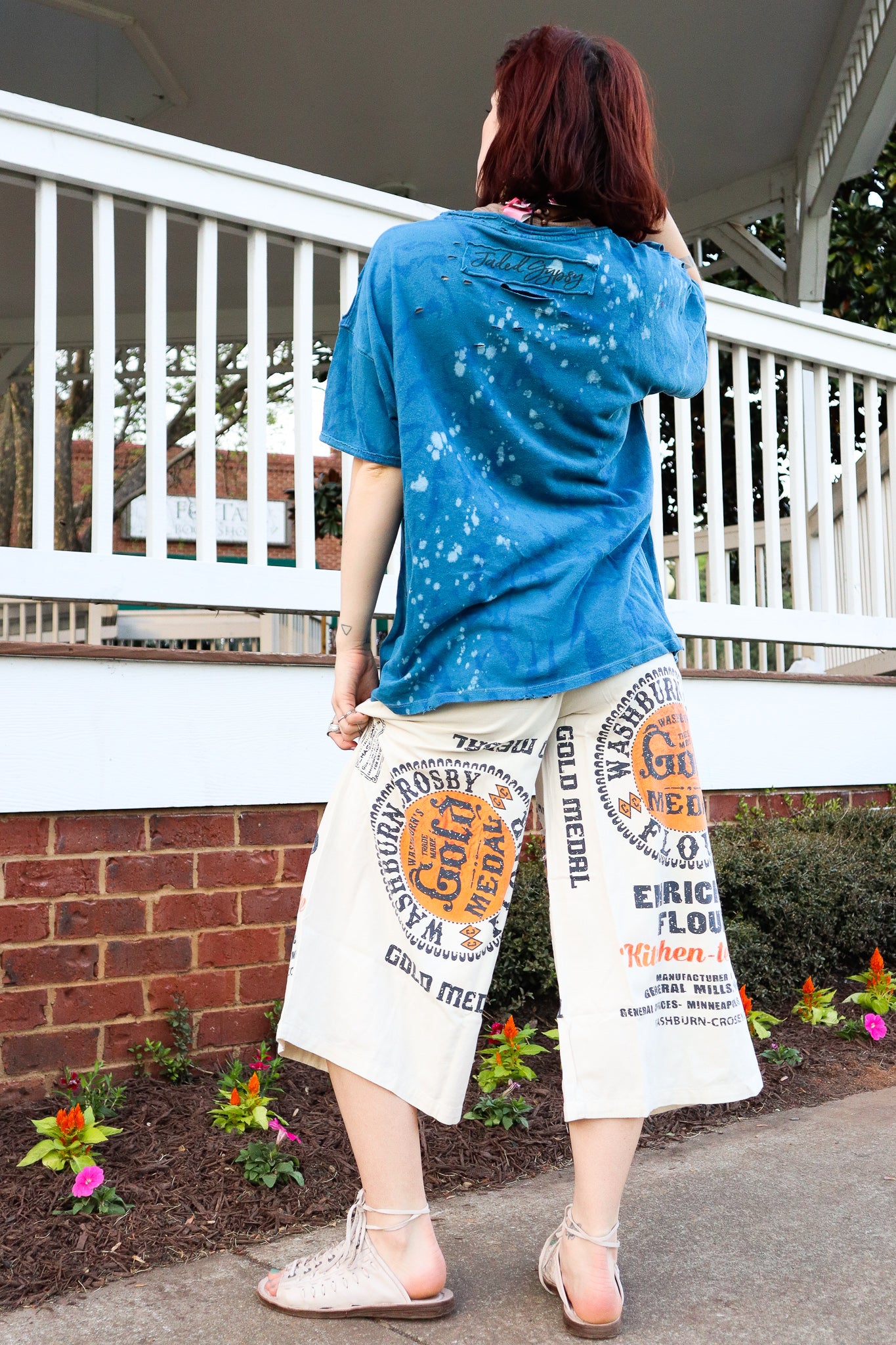 Heirloom Flour Sack Cotton Capri Pant